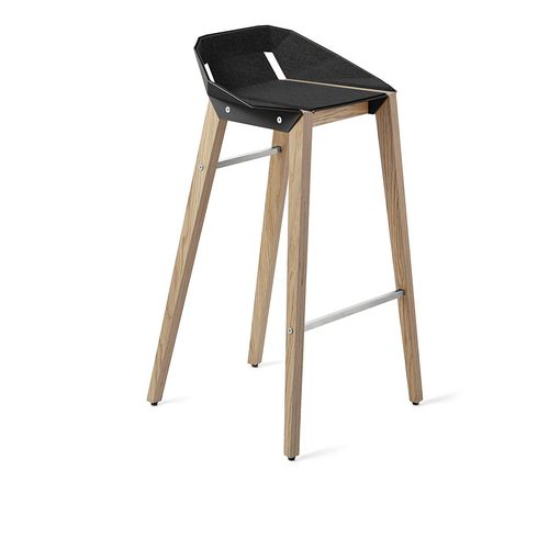 Chaise de bar contemporaine - DIAGO - Tabanda - d'intérieur / en feutre / avec piètement en chêne