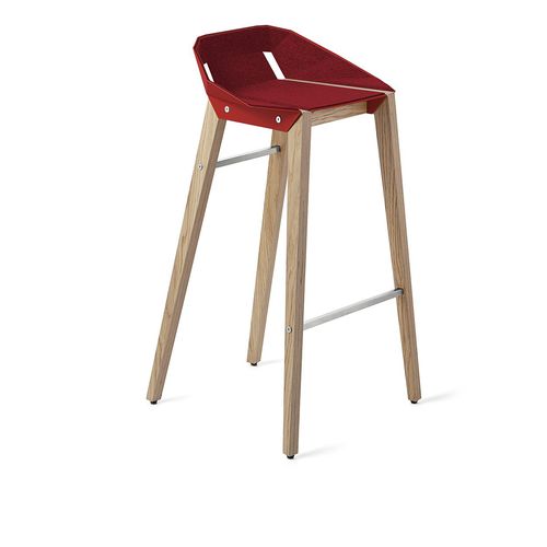 Chaise de bar contemporaine - DIAGO  - Tabanda - d'intérieur / en feutre / avec piètement en chêne