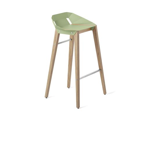 Chaise de bar contemporaine - DIAGO - Tabanda - d'intérieur / en aluminium / avec piètement en chêne