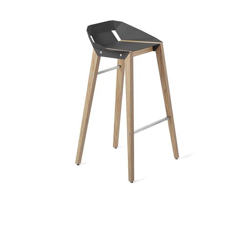 Chaise de bar contemporaine - DIAGO - Tabanda - d'intérieur / en aluminium / avec piètement en chêne