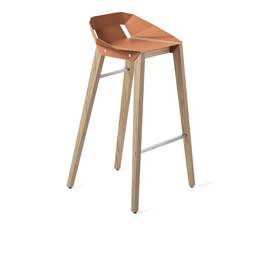 Chaise de bar contemporaine - DIAGO - Tabanda - d'intérieur / en aluminium / avec piètement en chêne