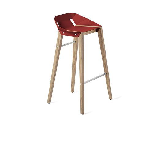 Chaise de bar contemporaine - DIAGO - Tabanda - d'intérieur / en aluminium / avec piètement en chêne
