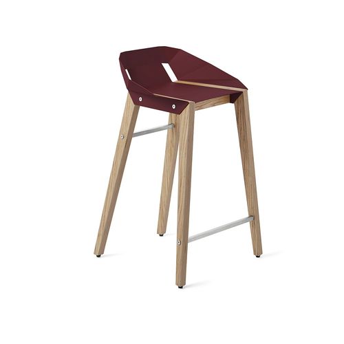 Chaise de bar contemporaine - DIAGO - Tabanda - d'intérieur / en aluminium / avec piètement en chêne
