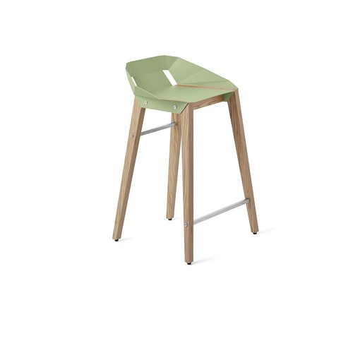 Chaise de bar contemporaine - DIAGO - Tabanda - d'intérieur / en aluminium / avec piètement en chêne