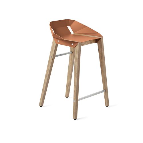 Chaise de bar contemporaine - DIAGO - Tabanda - d'intérieur / en aluminium / avec piètement en chêne