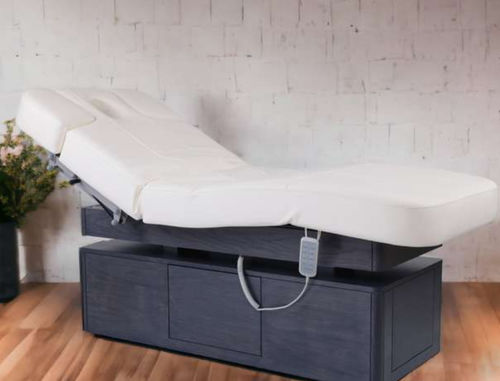 Table de massage électrique - FIRST CLASS - STAR WELLNESS - en bois massif / avec rangement / à hauteur réglable