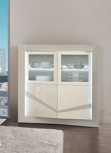 Vaisselier contemporain - AMELIE AMB.AM5 - ARC - en verre / en bois