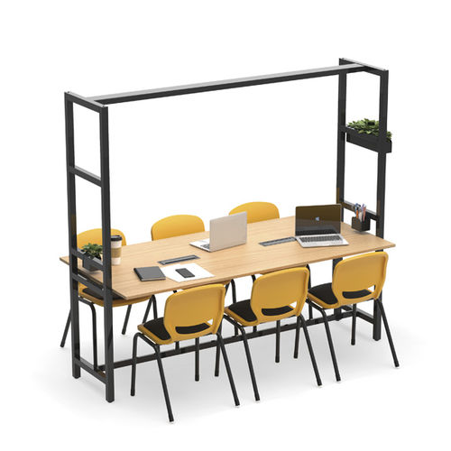 Table de travail contemporaine - SMART  - Nautilus SA - en mélaminé / en acier / en PVC