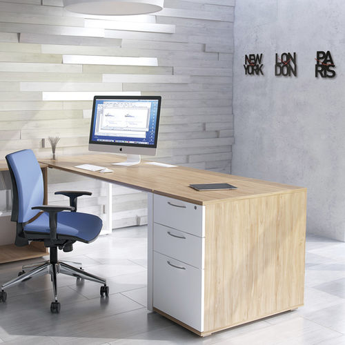 Caisson de bureau en mélaminé - A.B - Nautilus SA - PVC / à 3 tiroirs