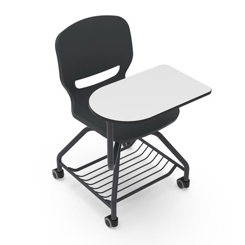 Chaise de travail en polypropylène - NOTE 360 - Nautilus SA - à roulettes / à tablette / avec rangement