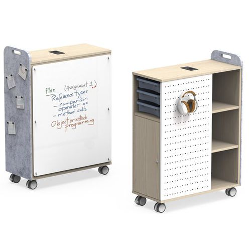 Caisson de bureau en métal - FLEX  - Nautilus SA - en polypropylène / en mélaminé / en PET