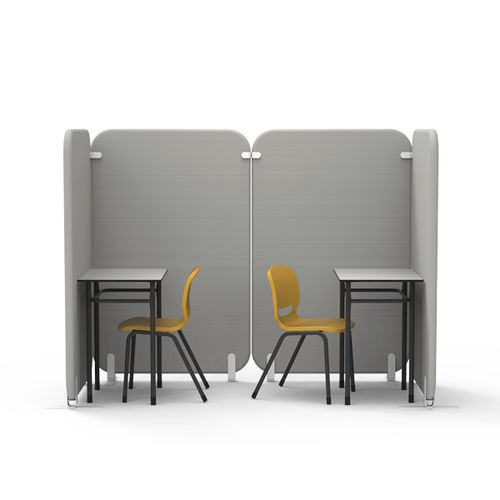 Séparateur de bureau acoustique - MF - Nautilus SA - au sol / en tissu / en acier