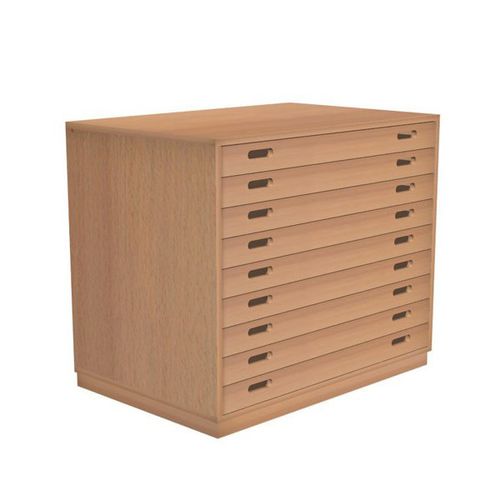 Buffet contemporain - MI 01 - Nautilus SA - en hêtre / bois / avec tiroirs