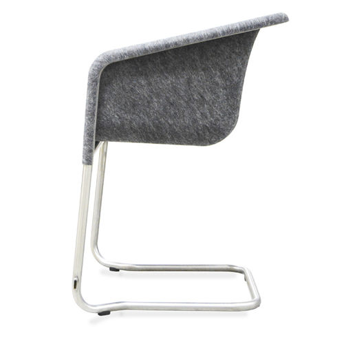 Chaise visiteur contemporaine - ADAGIO - Nautilus SA - d'intérieur / en acier inoxydable / avec piètement en métal