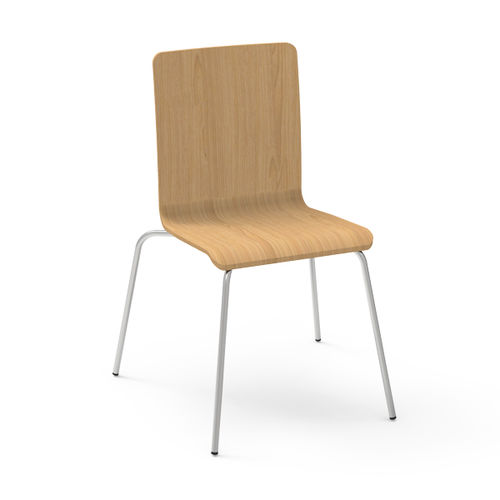 Chaise contemporaine - RETA.S - Nautilus SA - en tissu ignifuge / en bois / en hêtre