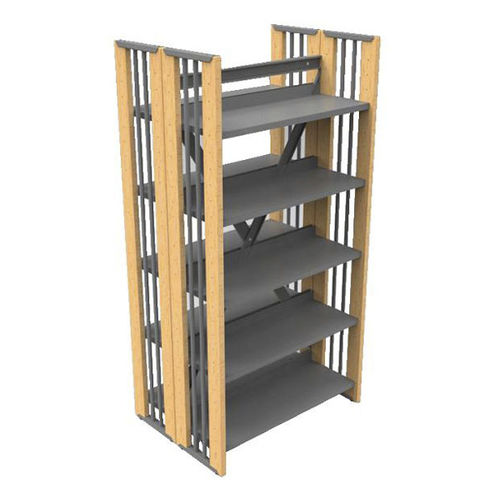 Bibliothèque contemporaine - BIBLUS DOUBLE  - Nautilus SA - professionnelle / en hêtre / bois