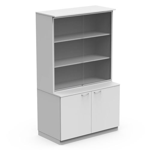Vitrine armoire contemporaine - MIXED  - Nautilus SA - fixe / en verre / en mélamine