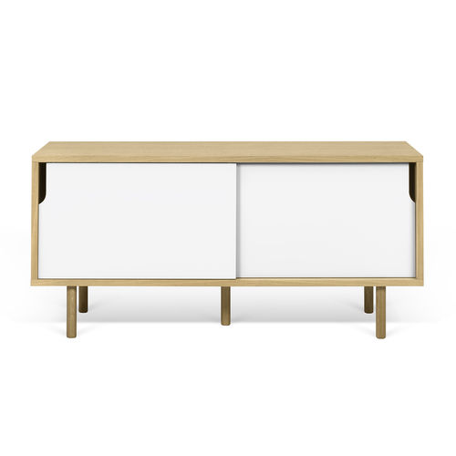 Meuble TV contemporain - DANN - TEMAHOME - en bois laqué / en chêne / en métal