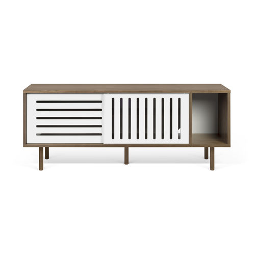 Buffet contemporain - DANN STRIPES 165 - TEMAHOME - en bois laqué / en chêne / en noyer