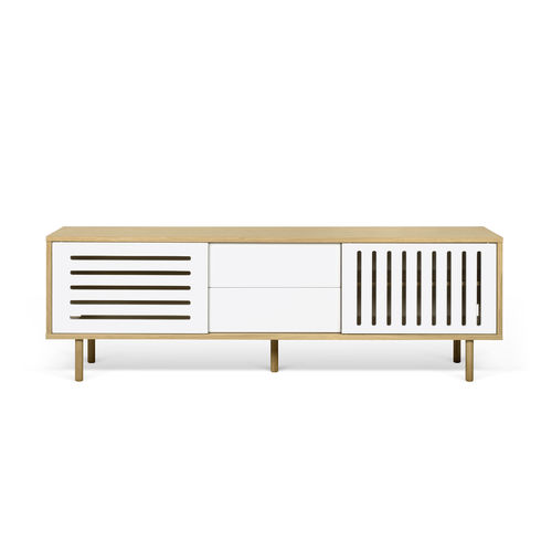 Buffet contemporain - DANN STRIPES 201 - TEMAHOME - en bois laqué / en chêne / en placage de bois