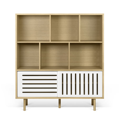 Buffet haut - DANN STRIPES - TEMAHOME - contemporain / en bois laqué / en chêne