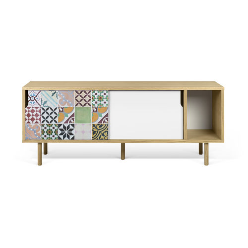 Buffet contemporain - DANN PATCHWORK 165 - TEMAHOME - en bois laqué / en chêne / en placage de bois