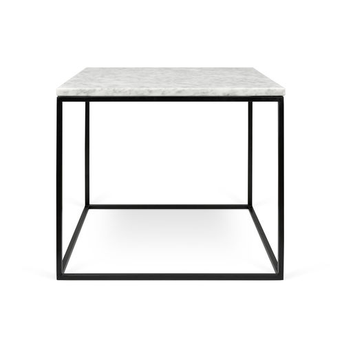 Table d'appoint contemporaine - GLEAM 50 - TEMAHOME - en métal / en marbre / carrée