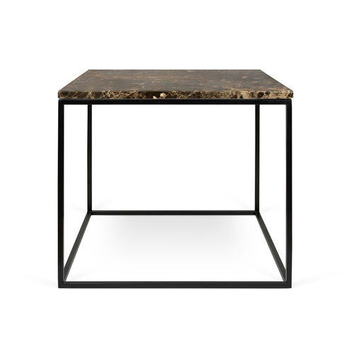 Table d'appoint contemporaine - GLEAM 50 - TEMAHOME - en métal / en marbre / carrée