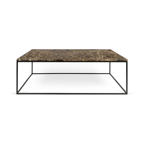Table basse contemporaine - GLEAM 120 - TEMAHOME - en métal / en marbre / rectangulaire