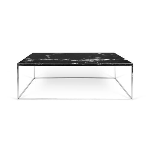 Table basse contemporaine - GLEAM 120 - TEMAHOME - en acier chromé / en marbre / rectangulaire