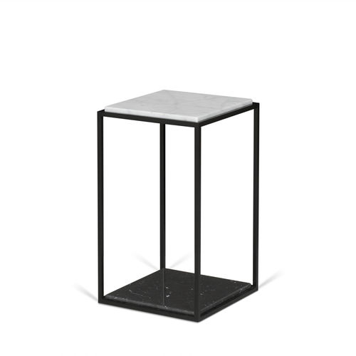Table d'appoint contemporaine - FORREST - TEMAHOME - en métal / en marbre / carrée