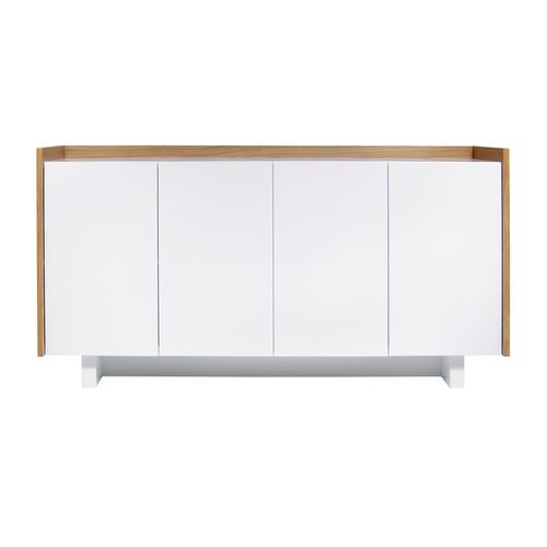 Buffet contemporain - SKIN - TEMAHOME - en bois laqué / en chêne / en placage de bois