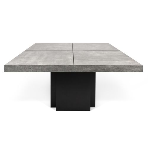 Table à manger contemporaine - DUSK 130 - TEMAHOME - en bois laqué / en mélaminé / en béton