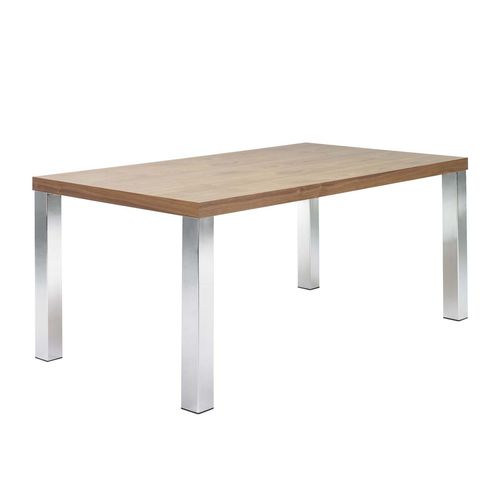 Table à manger contemporaine - MULTI 160 - TEMAHOME - en bois laqué / en métal chromé / rectangulaire
