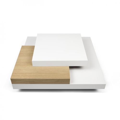 Table basse contemporaine - SLATE 90 - TEMAHOME - en chêne / en bois laqué / carrée