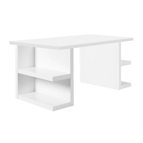 Bureau contemporain - MULTI 160 - TEMAHOME - en bois / piétement en panneaux / pour le télétravail