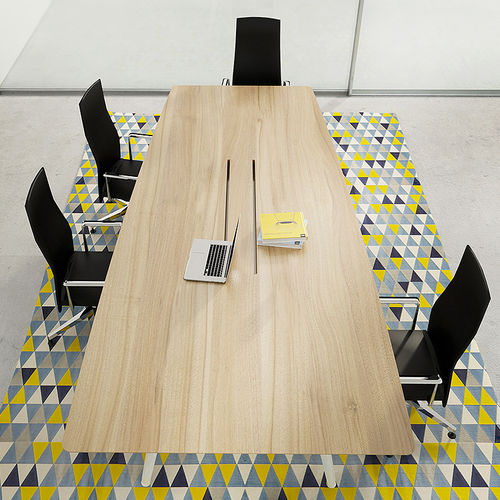 Table de réunion contemporaine - MOOV - Iduna S.A. - en bois / avec piètement en métal / rectangulaire