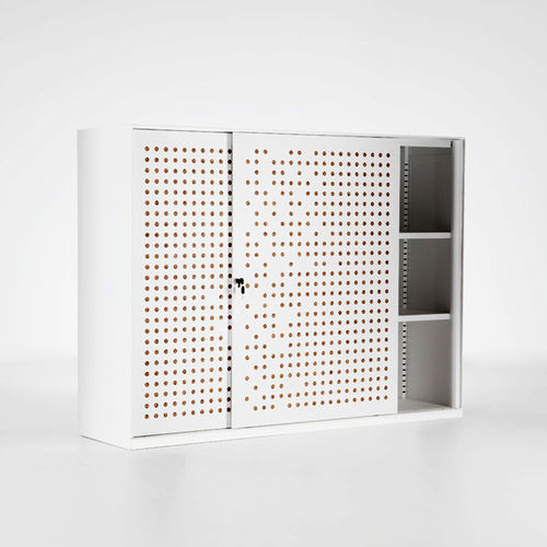 Armoire de classement basse - 1004 - Iduna S.A. - en bois / en acier / à portes coulissantes