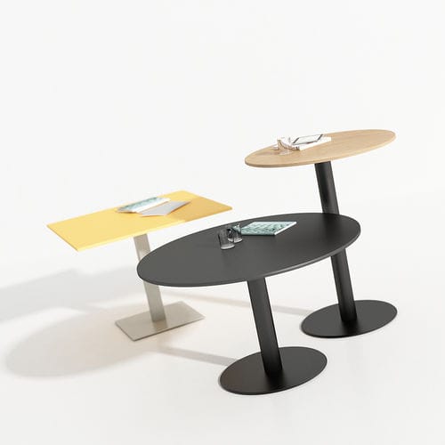 Table bistrot contemporaine - BD - Iduna S.A. - en bois / avec piètement en métal / ronde