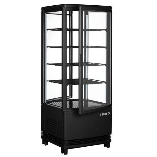 Vitrine réfrigérée étagère - SC 100 DT - SARO - pour commerce / noire / avec porte