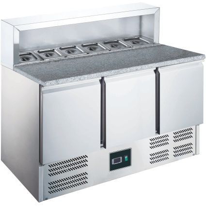 Table de préparation en inox - EPS 903 - SARO - réfrigérée / à hauteur réglable / professionnelle
