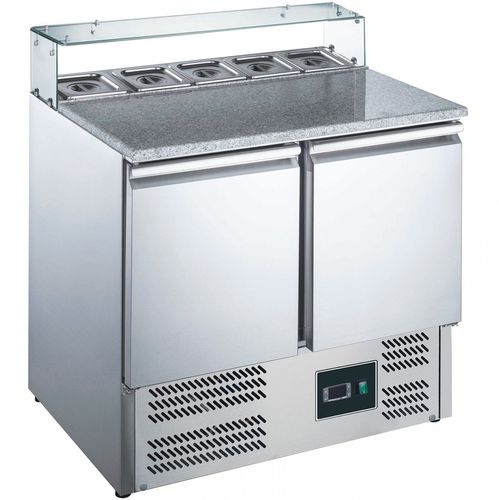 Table de préparation en inox - EPS 900 G - SARO - réfrigérée / à hauteur réglable / professionnelle
