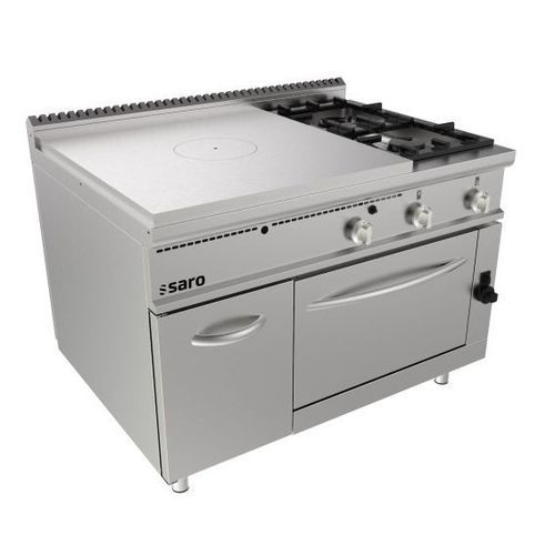 Cuisinière à gaz - LQ MOD - SARO - à usage professionnel / 2 foyers / 1 four