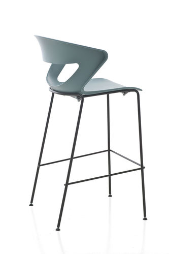 Chaise de bar contemporaine - KICCA STOOL - KASTEL srl - en métal / en polypropylène / sans accoudoirs
