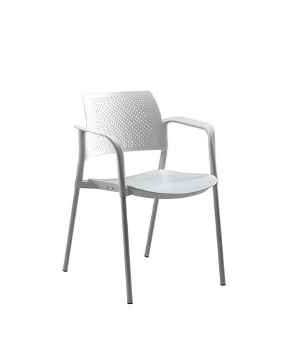 Chaise visiteur contemporaine - KYOS - KASTEL srl - en tissu / avec accoudoirs