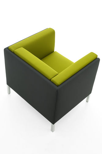 Fauteuil visiteur contemporain - KONTEX - KASTEL srl - en tissu / en acier / noir