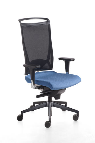 Chaise de bureau contemporaine - KORIUM - KASTEL srl - en résille / avec dossier haut / à roulettes