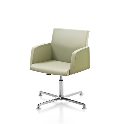 Fauteuil visiteur contemporain - KRIBIO - KASTEL srl - en simili cuir / en cuir / en tissu