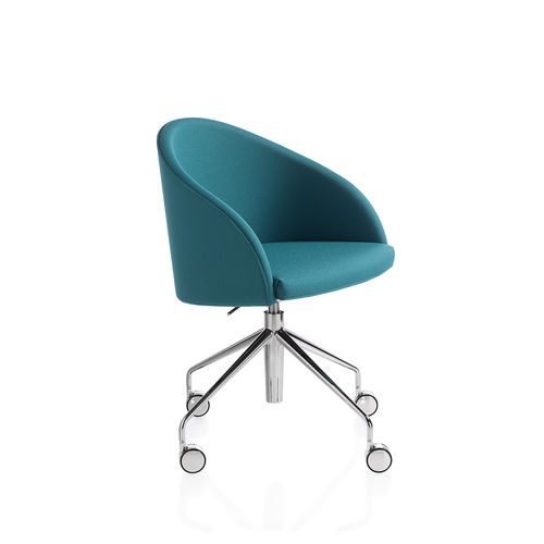 Fauteuil visiteur contemporain - KAMEO - KASTEL srl - en tissu / en cuir / en simili cuir