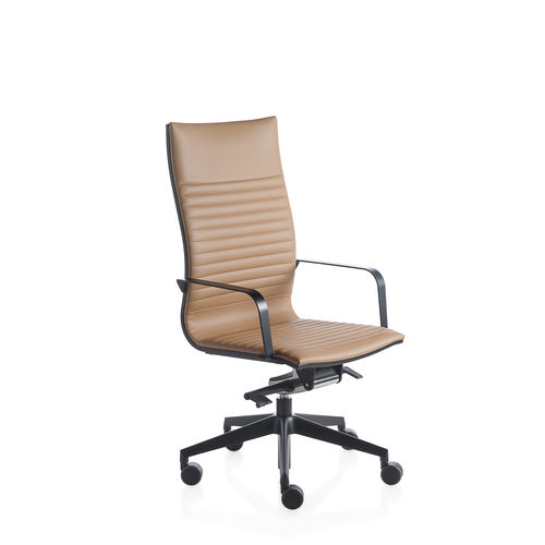 Chaise de bureau contemporaine - KRUNA PLUS LINEAR - KASTEL srl - en tissu / en métal / avec piètement en acier chromé